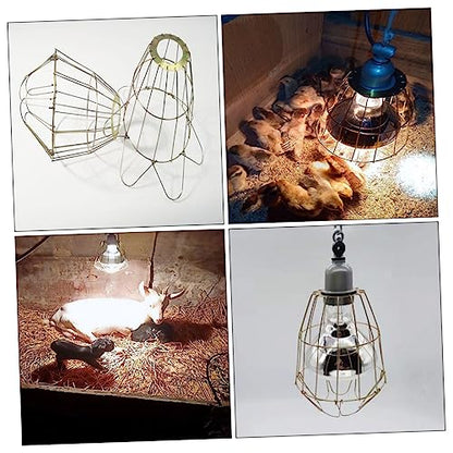 Yardwe 3pcs Wear-Resistant Heating Bulb Cages High-Temperature Resistant Lamp Covers for Reptiles Chickens and Livestock Safe Easy to Install Bulb Shields