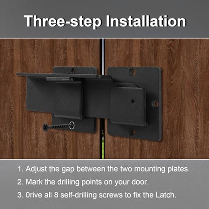 7.5" Flip Gate Latch Lock with Padlock Hole, 4mm Aluminum Anti-Rust Alloy Door Latch for Outdoor Wooden Fence,Sliding Swing Open Door,Wooden Fence, Barn Door, Shed,Yard,Screws (7.5in - 2 Pack) - size: 7.5in - 2 Pack