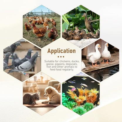 Automatic Chicken Feeder Timer and Duck Feeder, 16 Groups Timed Poultry Feeder Great for Chickens, Ducks, Geese, Pigeons, Fish, Dogs, Fish, Cats