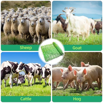 Electric Fence Netting, 42.5" H x 164' L, Portable Livestock Nets Mesh for Hog, Dogs, Deer, Goats, Larger Animals Electric Fencing for Backyards, Homesteaders, Farms, Ranches, Gardens - size: 42.5" H x 164' L Livestock
