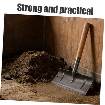 Toyvian Manual Livestock Manure Scraper Shovel with Manganese Steel Head for Easy Care and Ergonomic Comfort in Farm Settings and Stables