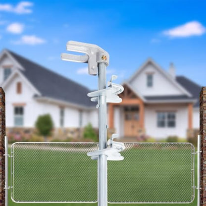 Podoy 36" Chain Link Drop Rod for Double Gate,Heavy Duty Pull Style Latch for 1-3/8" Chain Link Fence Frame,Rust-Resistant Galvanized Steel Chain Link Fence Gate Latch - size: 1-3/8" × 36" (1 PACK)