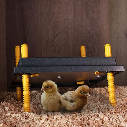 Rural365 Chick Heating Plate Brooder Plate - 12 Inch Brooder Heat Plate for Chicks and Ducklings with Adjustable Height - size: 12 x 12 Inch