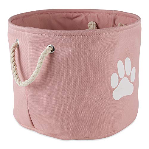 Bone Dry Pet Storage Collection Collapsible Bin, Rose, Medium Round - color: Rose, size: Medium Round