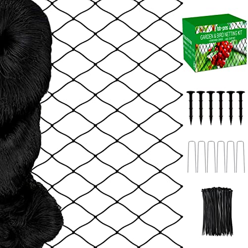 Heavy Duty Garden Netting - 100'x100' Poultry Netting for Chicken Coop, 3/4 Inch Mesh, Protects Fruits, Vegetables Against Squirrels, Deer - size: 3/4", 100' x 100'
