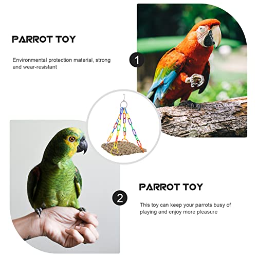 4pcs Parrot Swing Chicken Coop Accessories Large Chicken Coop Woven Parrot Activity Bird Toys Cage Bite s Foraging Wall Toy Abs to Climb Training Rack