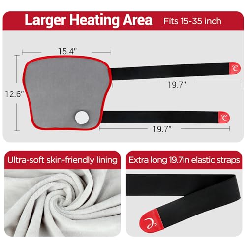 Comfytemp Leg Heating Pad, FSA Eligible Items Only List Wearable Heat Pad for Leg and Calf, HSA Electric Heat Wrap for Knee/Arm/Hamstring Soothing Warmth, Birthday Gifts for Women Wife Mom Her (S/M) - size: Small