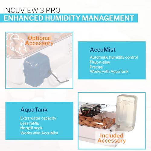 IncuView 3 Pro All-in-One Automatic Egg Hatching Incubator with AquaTank - style: IncuView + AquaTank (Extra Capacity)