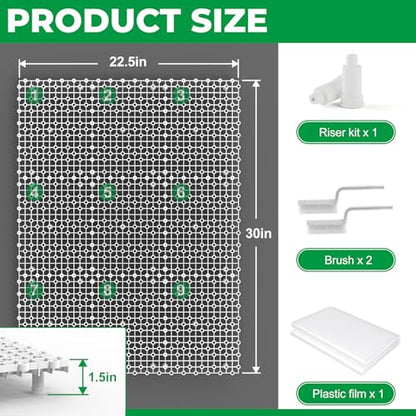 Forestchill Chicken Coop Ground Pads, 9 Pcs Plastic Floor Pads for Chicken Coops, Reusable Interlocking Walking Mats, Chicken Coop Accessories to Keep Coop Dry and Clean, Flexible to Splice