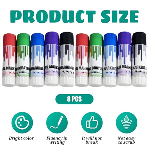 8PCS Markers, Livestock Crayon Markers 4 Colors, High Visibility Animal Identification Prod for Pig Cow Goat, Show Pig Supplies