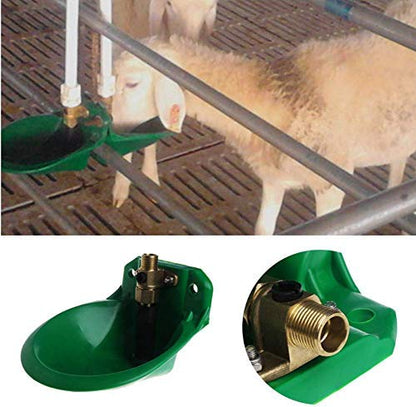 Automatic Sheep Water Bowl Copper nuzzled Valve Auto Fill Goat Waterer | Livestock Water Trough For Horse Pig Hog Cow, Self-Filling Cattle Water Tank ,Water Sewage Separator Vertical Bucket Drinker
