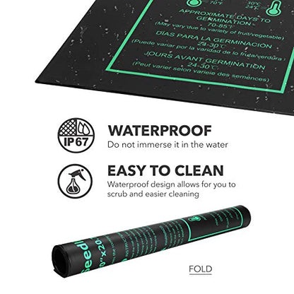 BN-LINK Seedling Heat Mat Heating Pad 20" x 20.75" with Digital Thermostat Controller Combo Set Waterproof for Indoor Seed Starting and Plant Germination - size: 20" x 20.75" & Thermostat