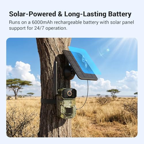Hubposh 4G LTE Cellular Solar Security Camera | 1080p bullet cam, night vision with motion activated, 2-way talk, IP65 outdoor security, built-in SIM, plan sold separately