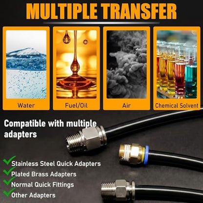 Pangda 1/4''od 32.8ft Air Line Brake Hose Pneumatic Pa12 Nylon Tube Black PA12 20 MeterTubing System Fluid Transfer Conveying Compressed Lubricants Hydraulic Water Chemical Solutions - size: 1/4''od 32.8ft