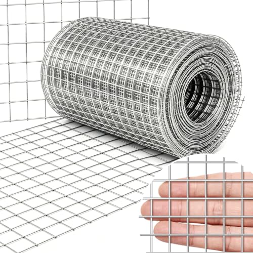 Amagabeli Ture 19 Gauge Hardware Cloth Chicken Wire Fencing 1/2 inch 16 in x 6 ft Double Galvanized Premium Heavy Duty Welded Wire for Chicken Coop Animal Cage Garden Fence Pet Screen - size: 1/2" 16"x6'