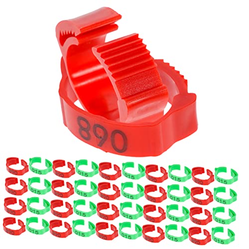 VICASKY 200Pcs Chicken Leg Bands Durable Poultry Tags for Easy Identification Clips for Chickens Ducks Geese Lightweight Tool Installation