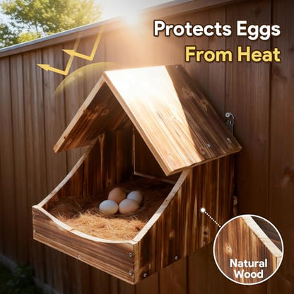 Chicken Nesting Boxes, Wall-Mounted Wooden Nesting Box,Specialized for Chicken Coops, Features a Cozy & Private Laying Space, Suitable for Chickens, Ducks and Other Poultry - color: 1 Pack