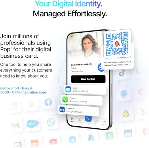 Authentic Patented Popl Bracelet™ (Avoid Fake Knockoffs) - Smart NFC Networking Card - Simply Tap to Exchange Contact Info, Capture Leads, & Manage Contacts (White) - color: White Rope Style
