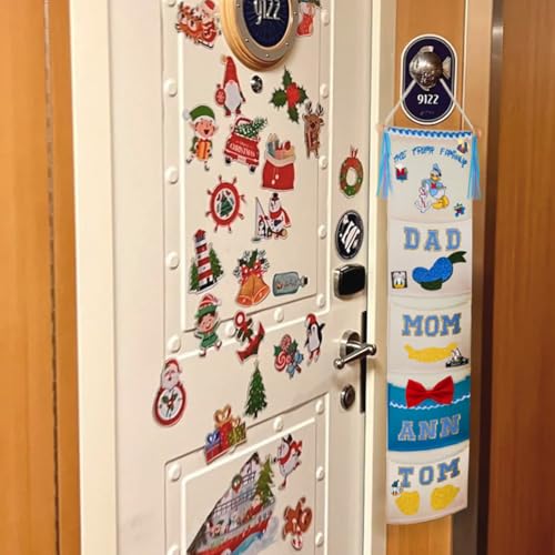 RUNROLE 8 Inch Narrow Fish Extender to Right Fit the Cabin Door - 1, 2, 3, 4, 5 Pocket, Blank White for Easy Customization, 2026 &2027 FE for Gift Exchanges and Pixie Dust - size: 4 Pockets