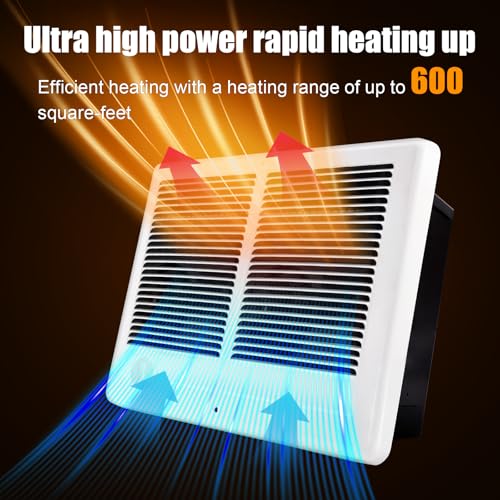 CSTC302TW Twin Electric Wall Heater - Wall Heater At 3000/2250 Watt And 240/208 Volt With White Grille 10236/7677 BTU Electric Wall Heaters Suitable For Kitchens, Front Rooms, Halls