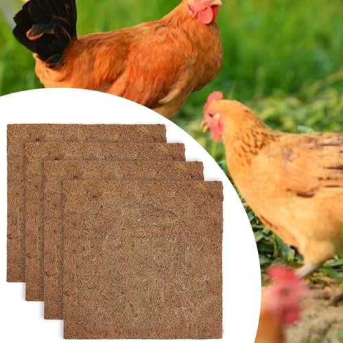 Nesting Mats for Chickens - Hen Liner, Poultry Bedding | 4X Washable Nest Pad Reusable nastbox Mat, Soft Coop surfece Winter Brooder Farm Habitat Cage Layer Backyard Livestock Indoor Outdoor Use - color: 25*25cm