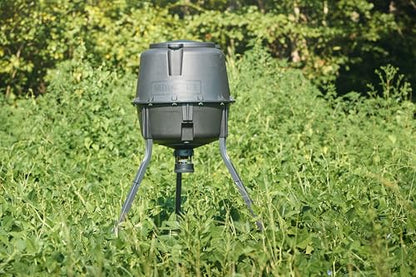 Moultrie 30-Gallon Deer Feeder Tripod - Moultrie Quick-Lock Hopper System - Digital Timer Control - 200 lb Feed Capacity - Durable Polymer Build - Metal Spin Plate - color: Standard