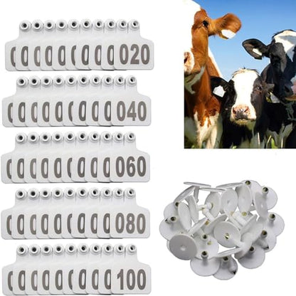 100 Pieces Ranch Animal Ear Markers Built from Gentle Yet Tough Substance Perfect for Labeling Caprine and Pigs Permanent Ear Identifiers - color: Green