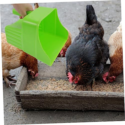 2Pcs Large Capacity Plastic Feeding Shovels for Poultry and Livestock Farm Use Ergonomic Handle Utility Scoop for Efficient Feed Distribution and Garden Tasks