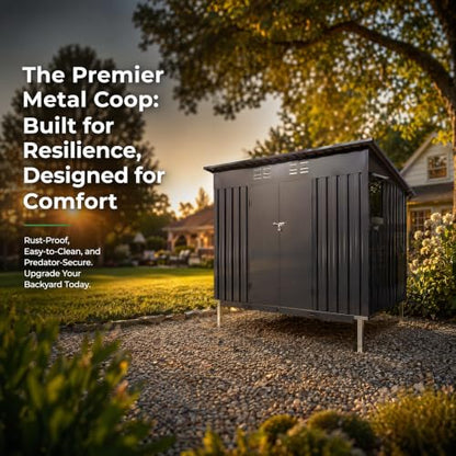 Outdoor Chicken Coop, Pull Out Waste Trays, Raised Base & Ventilated Window