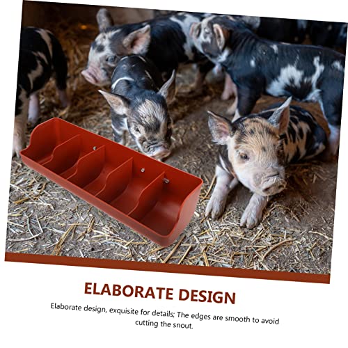 ORFOFE Compartment Piglet Feeding Trough Hanging Wall Feeder Plastic Compartment Trough Livestock Supplies Easy Clean