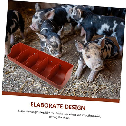 ORFOFE Compartment Piglet Feeding Trough Hanging Wall Feeder Plastic Compartment Trough Livestock Supplies Easy Clean