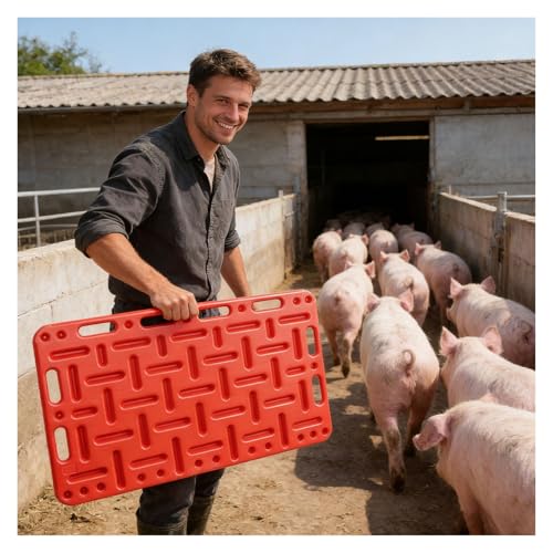 Portable Hog Handling Panel, Non-Slip Grip Pig Sorting Board, Double Grip for Swine Shows and Vet Care, Lightweight Design, 120x78 cm for Easy Handling - size: 30.3x18.5 in/77x47 cm