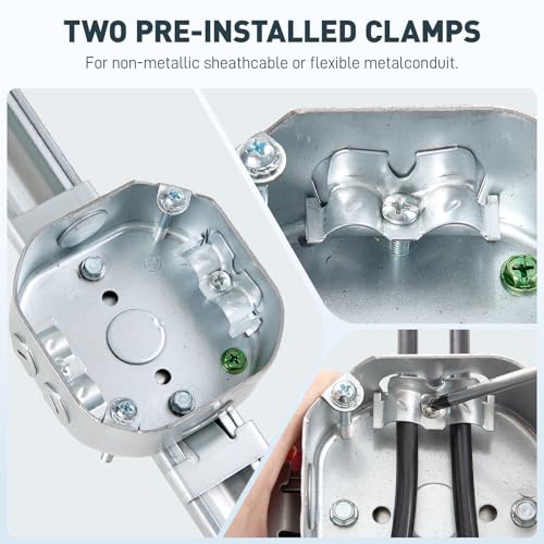 INMOZATA IMOZATA Adjustable Ceiling Fan Bracket, Welded Sturdy Construction, 4-Pack, 14.2 Inch Length Mounting Brace for Fans and Light Fixtures