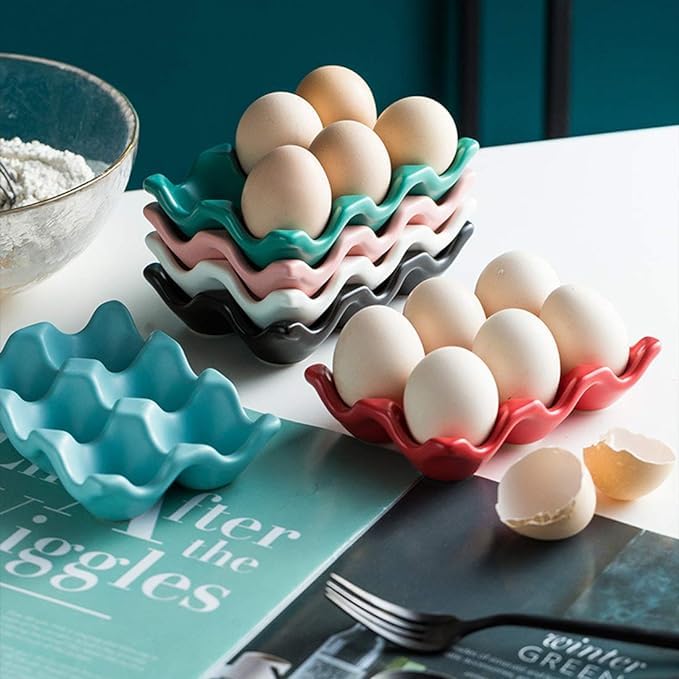 Cup Egg Tray Holder (White) - color: White