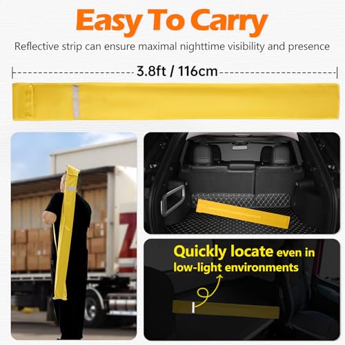 20FT Load Height Measuring Stick, Imperial & Metric Measurement Sticks for Trucks, Car Hauler, Trailer, RV, Retractable Truck Height Stick with Carrying Bag - size: 20ft height stick