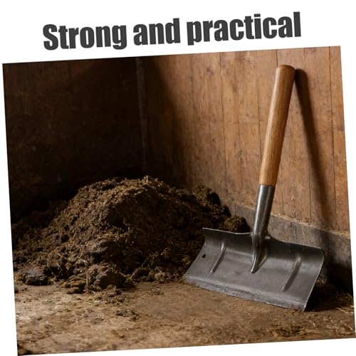 Mikikit Manual Livestock Waste Scraper and Poultry Manure Rake for Chicken Coop Cleaning, 40cm Stall Scraper Shovel for Barn and Livestock Cage Manure Removal