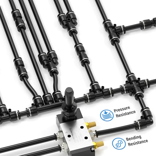 TAILONZ PNEUMATIC Air Line DOT 1/2 inch od Black Pneumatic Nylon Tube 32.8ft Air Brake Tubing Nylon Hose - color: Black-Nylon, size: 1/2'' OD/32.8ft/10m