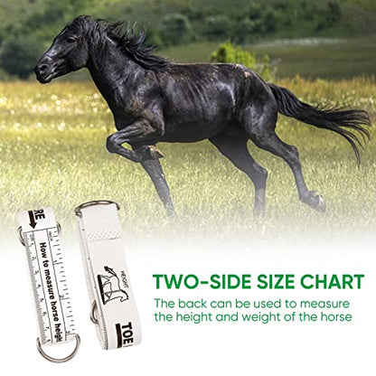 Konohan Horse Measuring Tape for Height and Weight Multifunctional Horse Weight Tape Portable PVC Weight Measure for Horses, 8.2 Feet Long - style: Horse