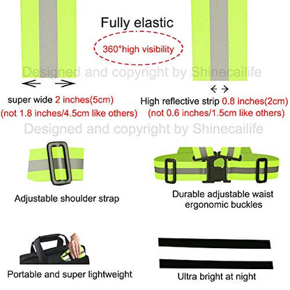 2" Wider Reflective Safety Vest,60% More High Visibility for Running,Construction,Walking Women Men,Adjustable - size: 3X-Large-5X-Large