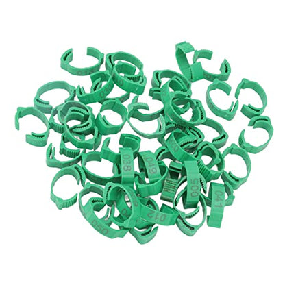 Bird Leg Rings 1-50 | Numbered Chicken Identification Bands for Bantam/Finch/Lovebird/Quail | Reusable Plastic Poultry Leg Bands | 6 - Slot Adjustable Design