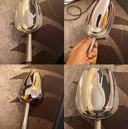 JBscoop Stainless Steel Scoop for ice, 9.6 Inch Metal Food Scoop Kitchen Bar Party Wedding Heavy Duty Dishwasher Safe - 8 Oz - size: 8 Oz