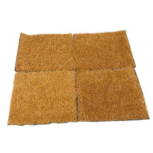 POPETPOP 4pcs Chicken Nesting Box Pads Reusable Coop Ground Pad Hen Nesting Liners Artificial Grass Bedding Clean and Odor