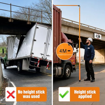 Load Height Measuring Stick, 20FT Sturdy Fiberglass Height Stick with Telescoping Pole, Non-Conductive Height Stick for Trucks with Carrying Bag,for Trucks,Trailers, Car Haulers - size: 20ft