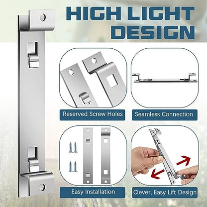 Blulu 2 Sets Bird House Hanger Bracket Stable Rust Proof Galvanized Steel Mounting Bracket for Securing Bird Houses Nesting Boxes Feeders, Quickly Remove for Cleaning (Silver) - color: Silver