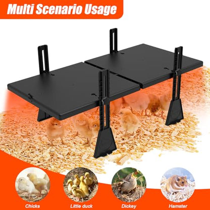 Chicks Brooder Heater, 22.5" x 11.2" Chicks Brooder Heating Plate Up to 30 Chicks, Adjustable Height and Angle Brooder Heater for Chicks Kitten Puppy Pets Animals