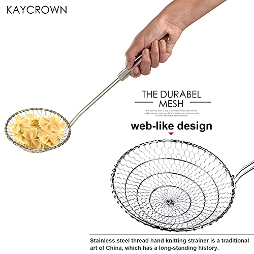 Best Utensils Asian Kitchen Stainless Steel Spider Strainer Professional Wire Skimmer with Spiral Mesh (5-Inch Strainer Basket)… - size: 5-Inch