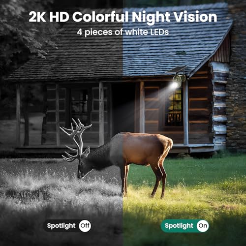 SOLIOM S600 4G LTE Cellular Security Cameras Wireless Outdoor, Solar Security Camera with Pan Tilt 360°View, 2K Full Color Night Vision, Unlimited Data Plan, PIR Motion Sensor, 2 Way Talk, Camo - color: Camo