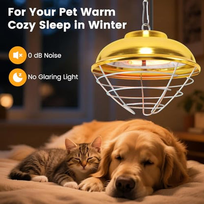 Hanging Chicken Coop Heater, 300W 2 Heating Levels Premium Waterproof Heaters for Chicks Brooder Pen, Duck, Pet House, Poultry, Greenhouse Plant - size: Small Heater