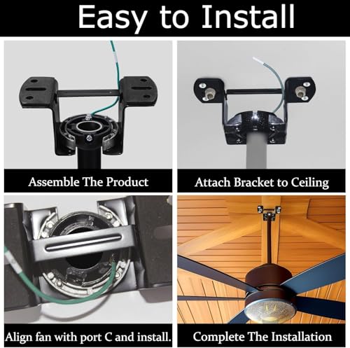 Ceiling Fan Mounting Bracket, Ceiling Canopy Fan Balancing Adapter Kit for Living Room, Outside Patio, Porch