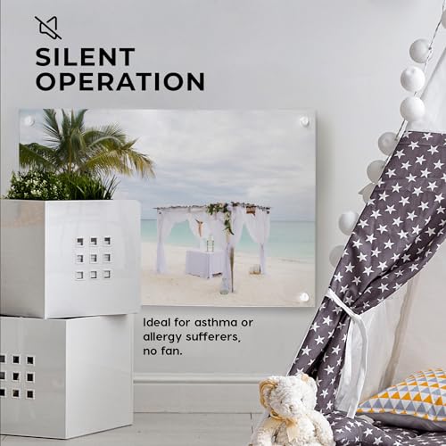 EconoHome Wall Mount Space Heater Panel - with Thermostat - 600 Watt Convection Heater - Ideal for 200 Sq Ft Room - 120V Electric Heater - color: Beach Wedding